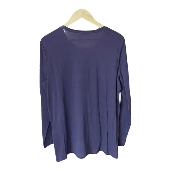 Chico’s Long Sleeve Knit Tee in Purple - Size 3 (US 16) - Picture 2 of 7